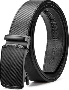 Mens Belt,Ratchet Belts for Men Leather 1 3/8'' Adjustable for Dress Jeans,Comfort Trim to Fit